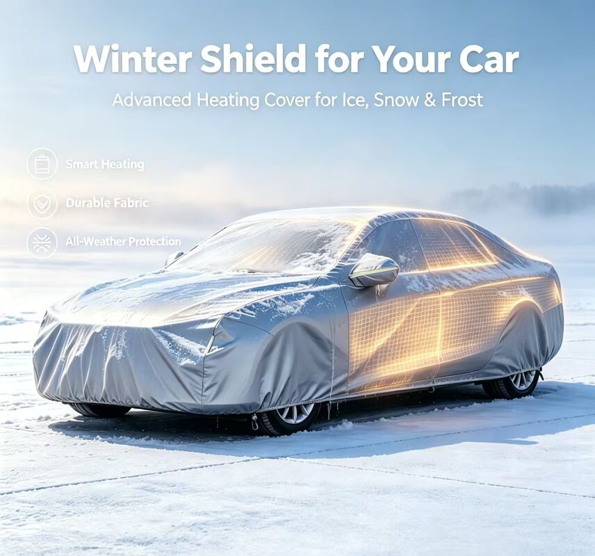 Capota de aquecimento flexível para carro, oferecendo aquecimento e proteção contra neve, geada e temperaturas de congelamento para vários tipos de veículos