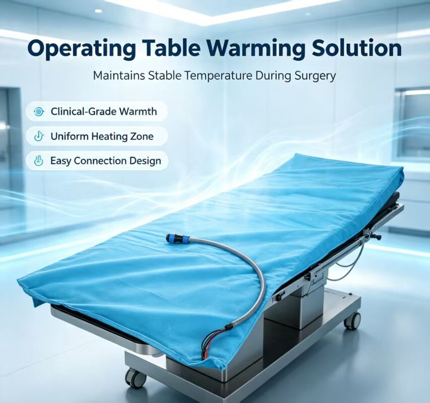 Pad aquecido elétrico Pad aquecedor impermeável flexível de grau médico para cirurgia de mesa de operações e terapia de reabilitação