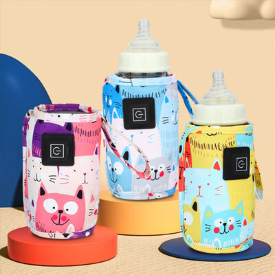 Manga de aquecimento de leite com modelo de tigre bonito tamanho personalizável e carregamento USB com modos de aquecimento controlados por temporizador