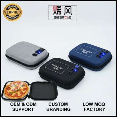 Saco de aquecimento de alimentos portátil alimentado por USB com pano oxford resistente à água e revestimento isolado seguro para alimentos para refeições quentes a qualquer momento e em qualquer lugar