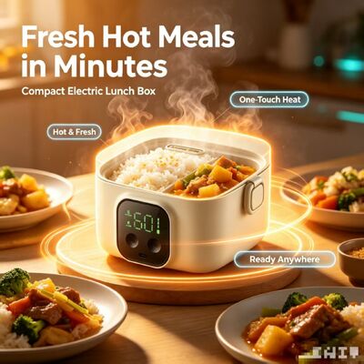 Caixa de Almoço Elétrica USB de 500ml com Aquecimento, Aço Inoxidável 304, Temperatura Ajustável, Aquecedor Portátil de Alimentos para Acampamento, Piquenique, Viagem de Carro