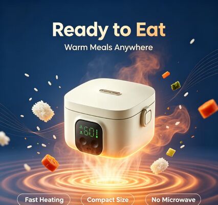 Caixa de almoço com aquecimento elétrico USB de várias temperaturas, Caixa de aquecimento de alimentos portátil de aço inoxidável 304, conservação de calor de 3-4 horas, aquecedor de alimentos ao ar livre de 500 ml de capacidade para viagens de acampamento