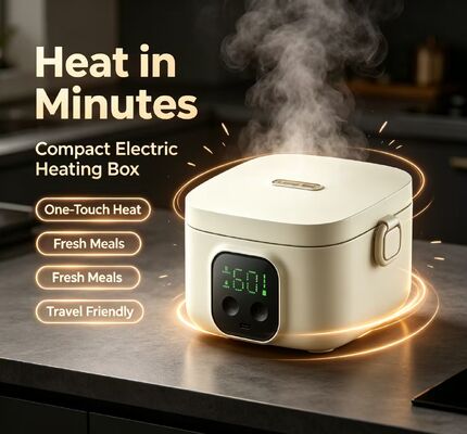 Caixa de Almoço Elétrica Aquecida por Pasteurização USB, Recipiente de Aquecimento de Alimentos de Aço Inoxidável 304 de 500ml, Controle Multi-Temperatura