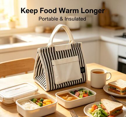 OEM/ODM Bolso Saco de almoço aquecido portátil USB 5V aquecedor de alimentos elétrico, certificado CE FCC ROHS, logotipo personalizado e embalagem disponível