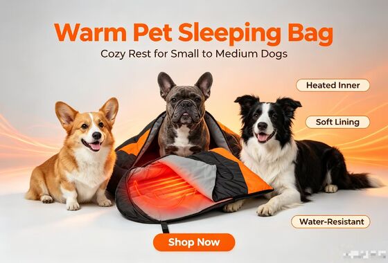 Saco de Dormir Aquecido para Cães Resistente à Água e a Arranhões, Saco de Dormir Durável de Poliéster para Animais de Estimação com Temperatura Ajustável de 3 Níveis para Múltiplas Raças de Cães, Enchimento de Algodão Oco para Neve e Vento de Inverno