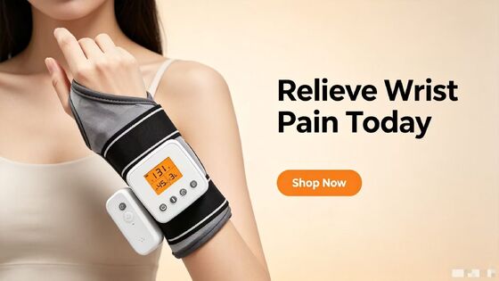 Proteção de pulso de terapia aquecida, pulso de massagem de vibração com 3 níveis de calor e tempo, 3000mAh USB recarregável de pulso de aquecimento